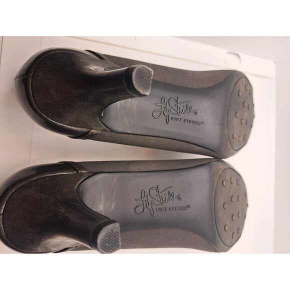 Life Stride Soft System Womens Charcoal Grey Dress Shoes Stiletto Heels 8.5 M - Picture 6 of 8